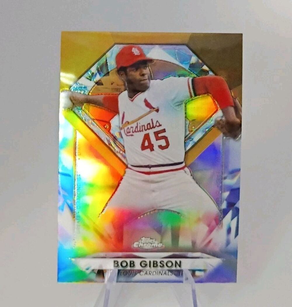 2022 Topps Chrome Update #DGC-50 Bob Gibson Diamond Greats Refractor Cardinals